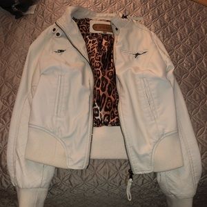 White leather jacket